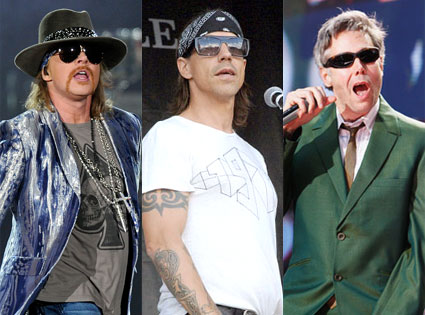 Beastie Boys, Red Hot Chili Peppers, Guns N' Roses Beastie Boys, Red Hot Chili Peppers, Guns N' Roses